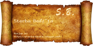 Sterba Beáta névjegykártya